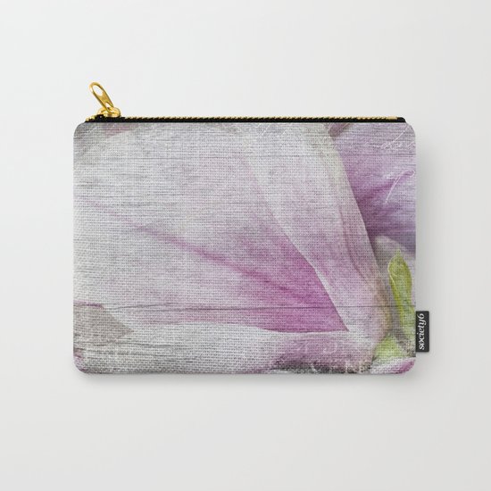 Magnolia Flower on old wood Carry-All Pouch