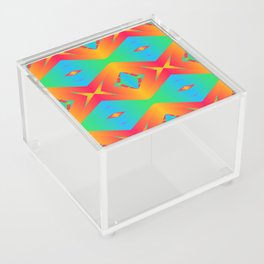 Orange and Green Pattern Acrylic Box