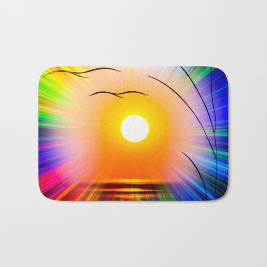 Sunset abstract Bath Mat