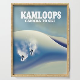 Kamloops Canada to Ski Serving Tray