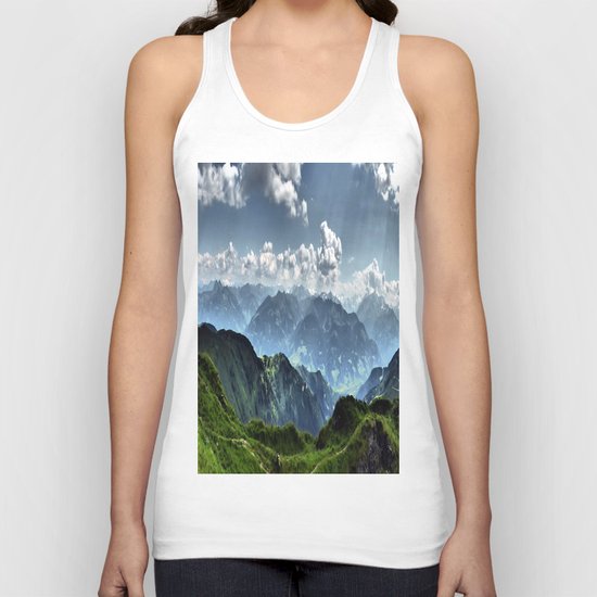 Mountain Peaks in Austria Unisex Tank Top