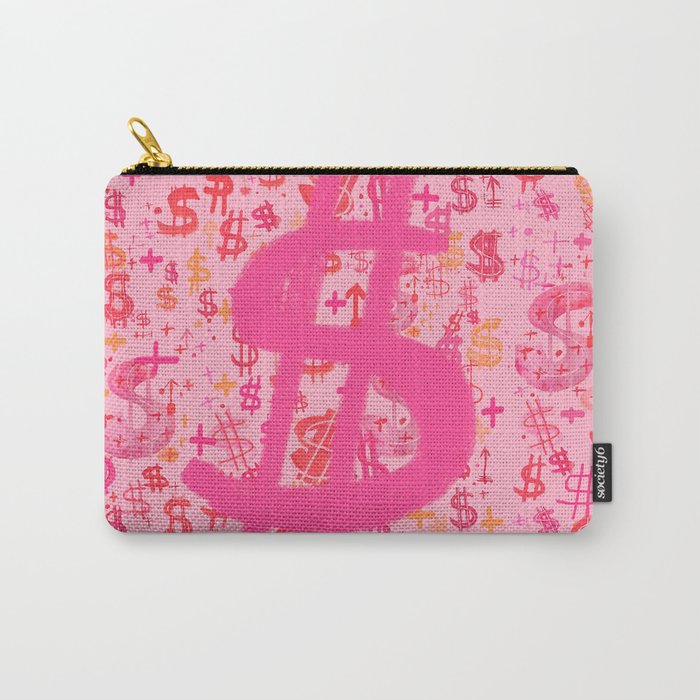 Pink Dollar Signs Carry-All Pouch