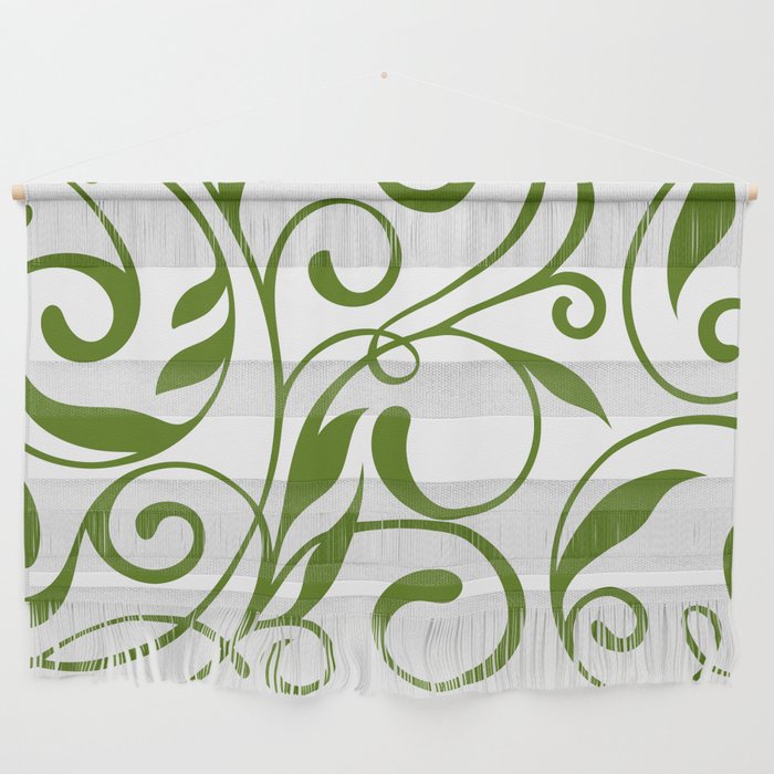 Green Ornamental Vines With Leaves Wall Hanging