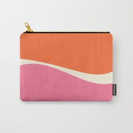Simple Waves 2 - Pink, Orange and Cream Carry-All Pouch