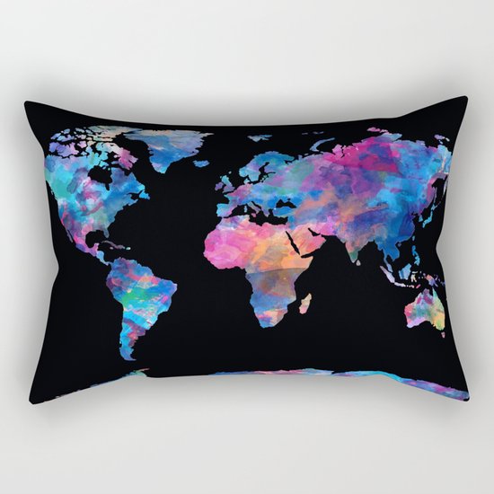 world map Rectangular Pillow