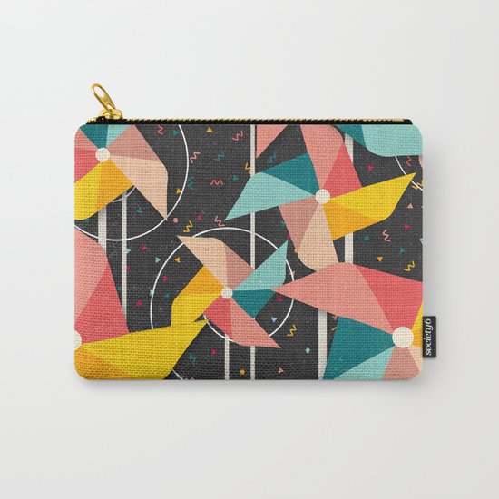 Colourful Pinwheels Carry-All Pouch