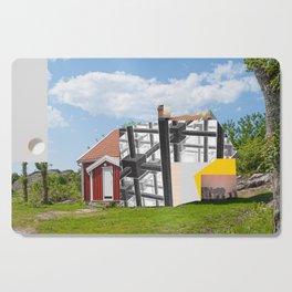 abstract house dream · construction Cutting Board