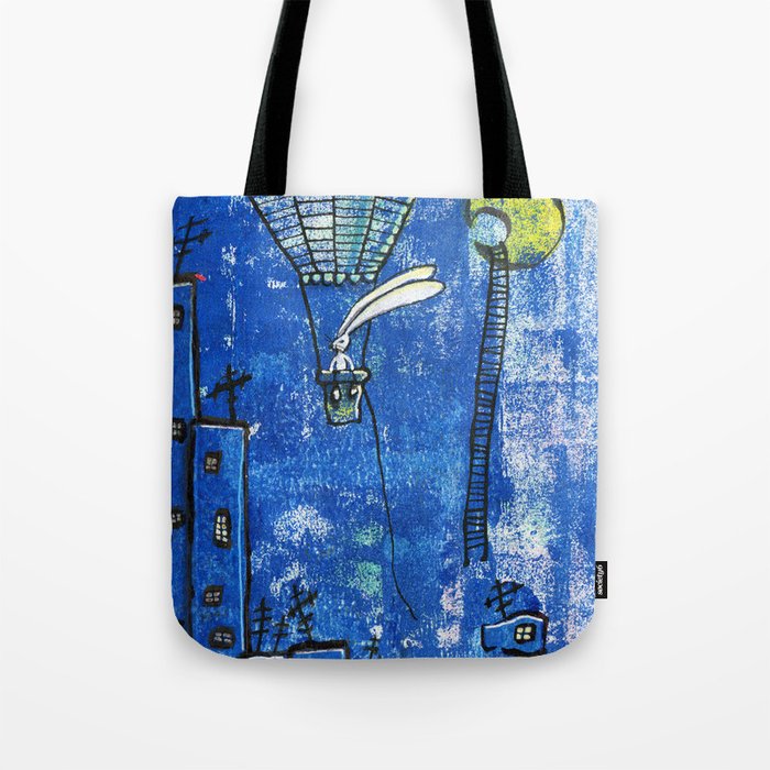 Superbunny on night duty Tote Bag