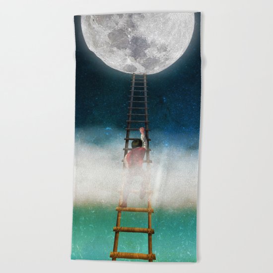 Reach for the Moon Beach Towel