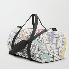 McAllen, USA. Colorful City Map  Duffle Bag