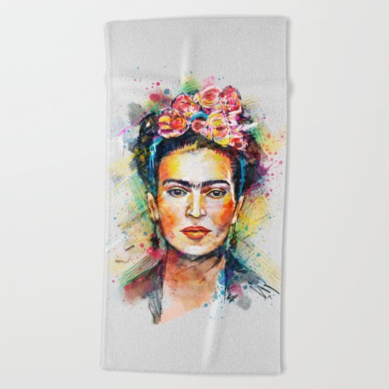 Frida Kahlo Beach Towel
