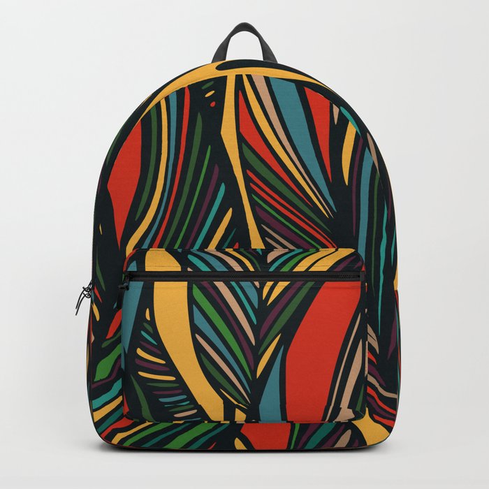 Tropical color leaves pattern Backpack