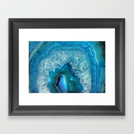 Turquoise Blue Agate Framed Art Print