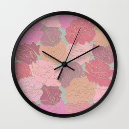 ABSTRACT FLORAL 8 Wall Clock