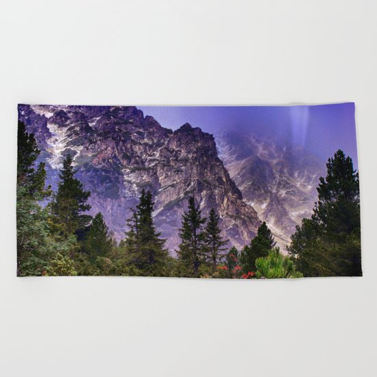 Wake up in the morning Beach Towel