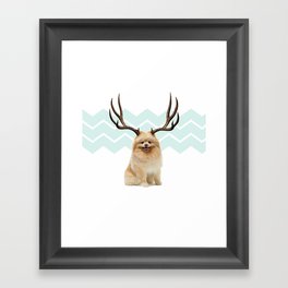 Puppy&Antlers Framed Art Print