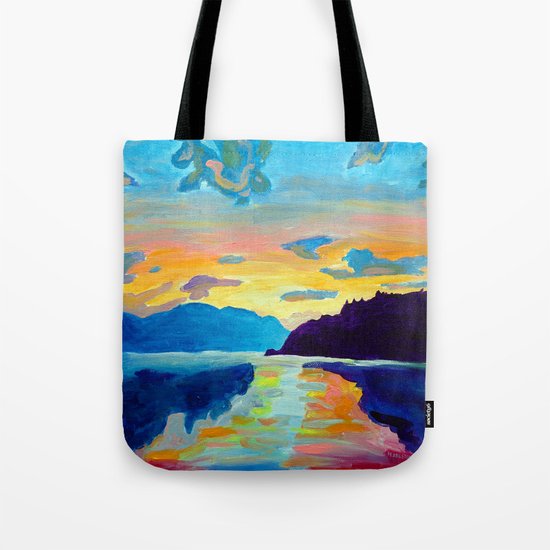 Crossing Lake Okanagan Tote Bag