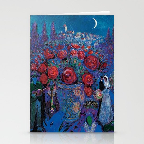  Marc Chagall - wedding flowers Stationery Cards