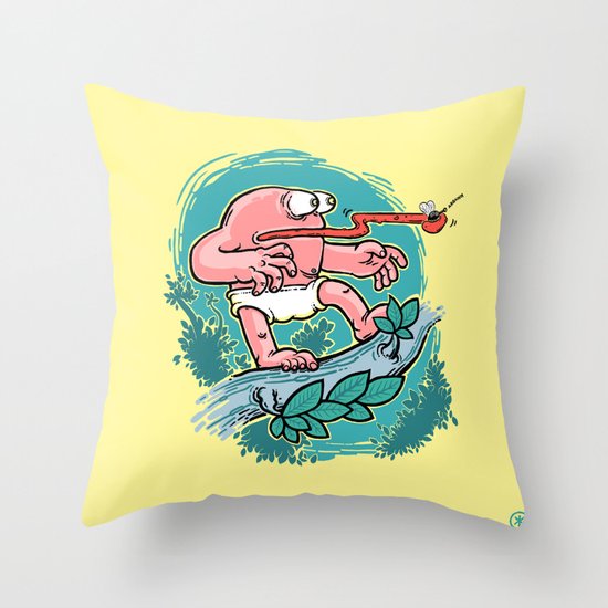 Curious Case of Indestructible Fly Throw Pillow
