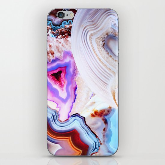 Agate, a vivid Metamorphic rock on Fire iPhone & iPod Skin
