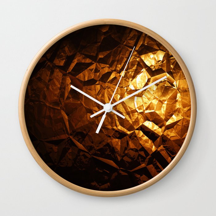 Golden Wrapper Wall Clock