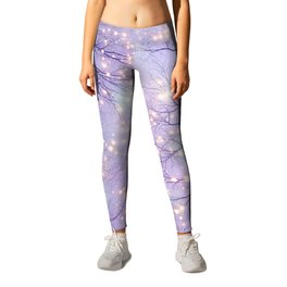 Each Moment of the Year Leggings | Trees, Sparkles, Glitter, Pastel, Photo, Fairylights, Treeabstract, Nature, Abstract, Digital 