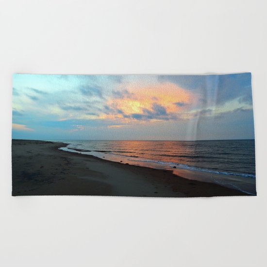 PEI Sandy Beach Sunset Beach Towel