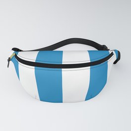Large Blue and White Stripes | Vertical Fanny Pack