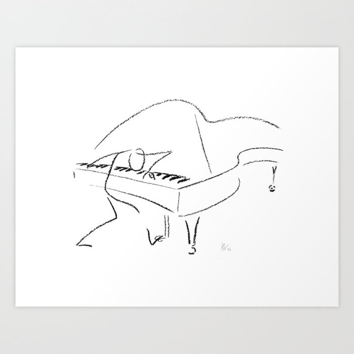 Keith Jarrett – Improvisations in Jazz Art Print