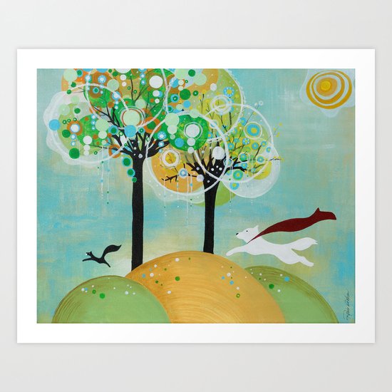 Squirrel Patrol Art Print
