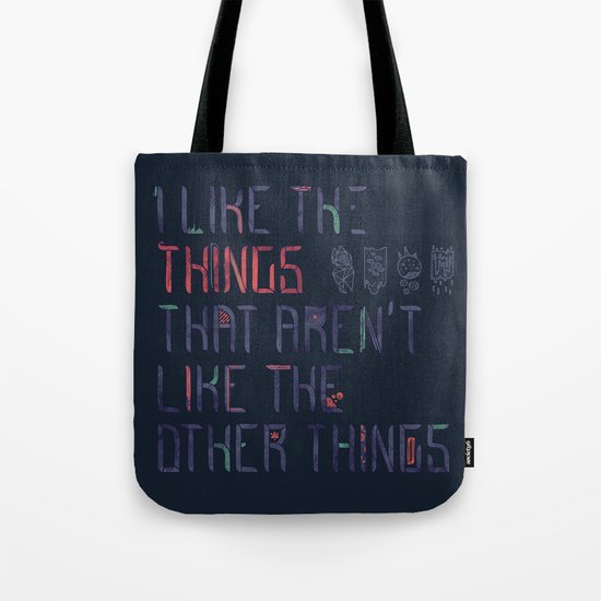 The Things I Like Tote Bag