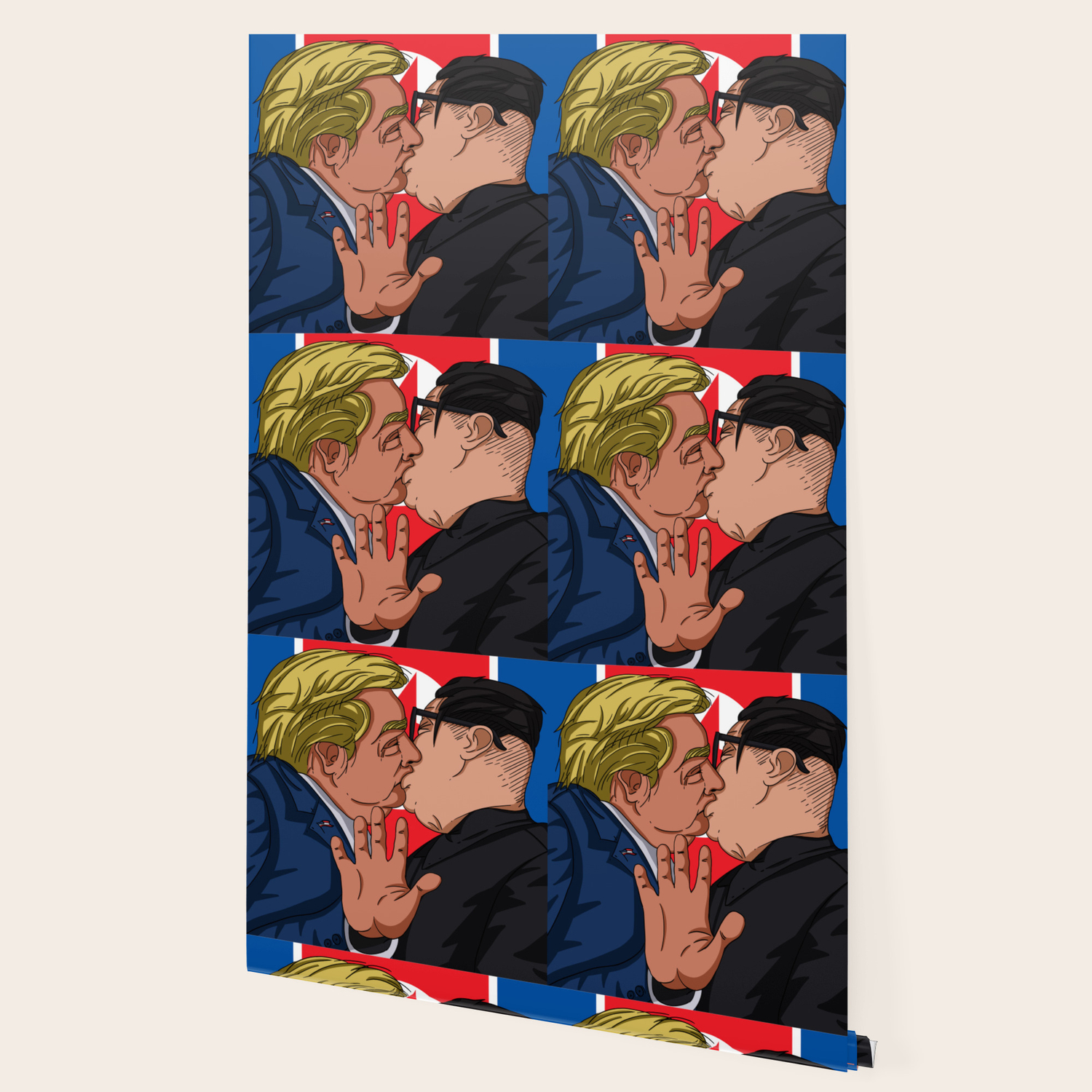 Kiss Trump And Kim Jong Un Wallpaper By Donatters Society6