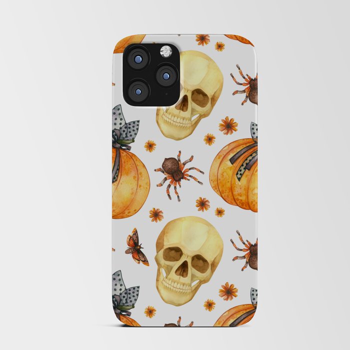 Halloween decoration pattern - Skulls iPhone Card Case