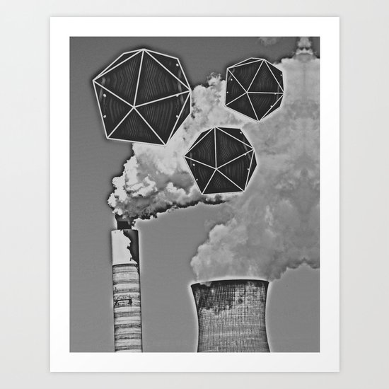 Icosahedron Invasion Art Print