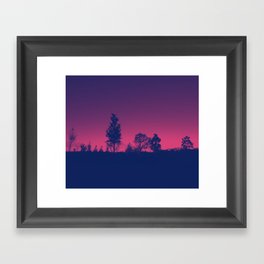 Magenta Sunset in Appalachia Framed Art Print