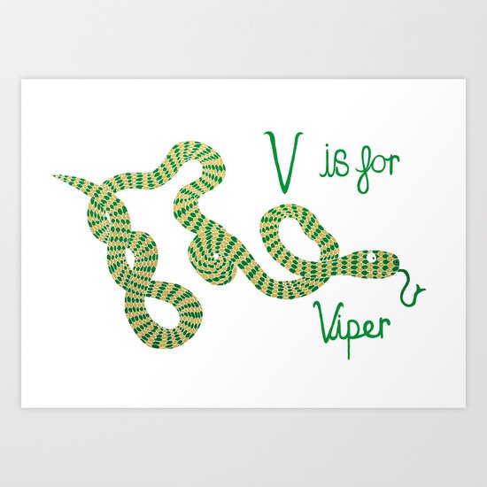 V is for Viper Art Print