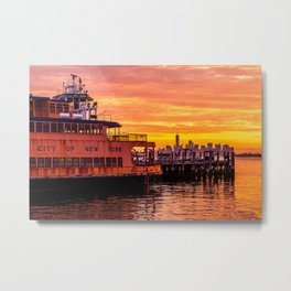 Ferry Boat John F. Kennedy Metal Print | Orange, Skyline, Sunrise, Ferryboat, Icon, Statenislandferry, Statenisland, Seansweeney, Newyorkcity, Newyork 