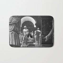 History of the World Through Renaissance Statues black and white photograph / black and white art photography Bath Mat | Ancientrome, Statueofdavid, Tuscany, Louvre, Statues, Vatican, Greece, Michelangelo, Rome, Marble 