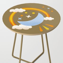 Happy Moon on Gold Side Table