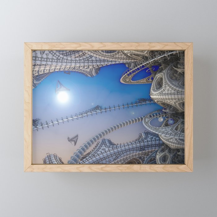 Alien Space Station Darkeria 7 Framed Mini Art Print