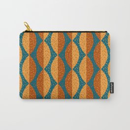 Mod Leaves 2 in Terracotta, Mustard and Teal Carry-All Pouch
