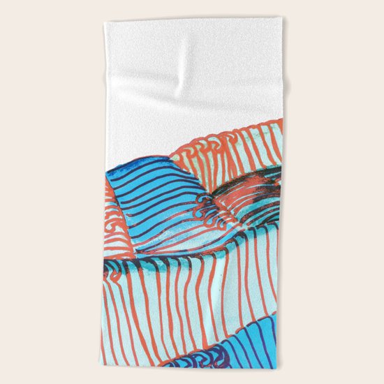 Waves Beach Towel