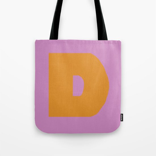 Orange D Tote Bag
