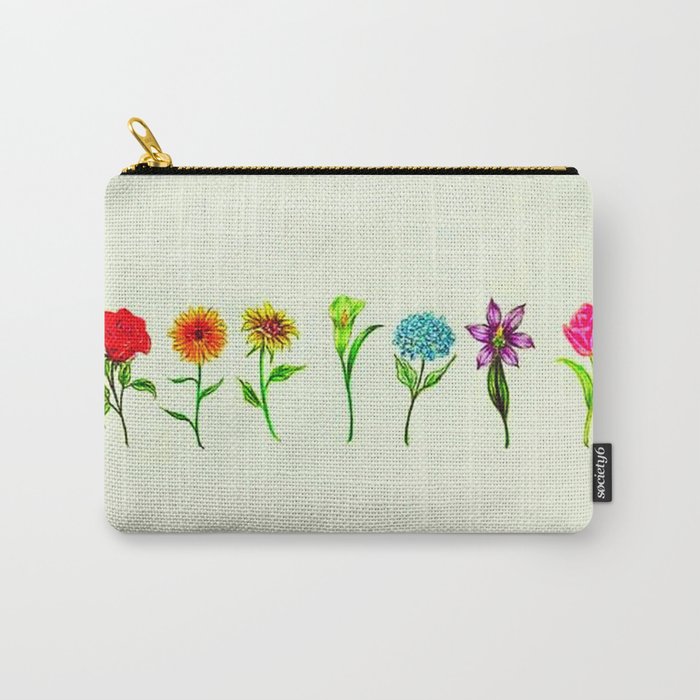 Flowers Carry-All Pouch