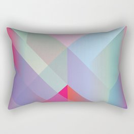 Colored layers overlapped. Rectangular Pillow