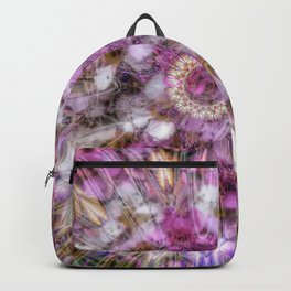 Floral fusion mandala Backpack | Happy, Floral, Double Exposure, Abstract, Mandala, Blendin, Blurred, Spring, Impressionist, Fusion 