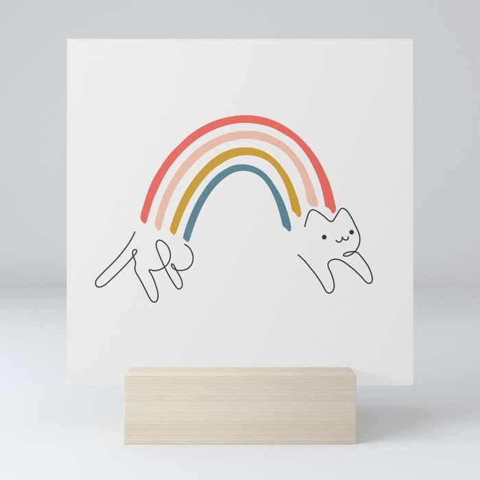 Rainbow Cat 1 Mini Art Print