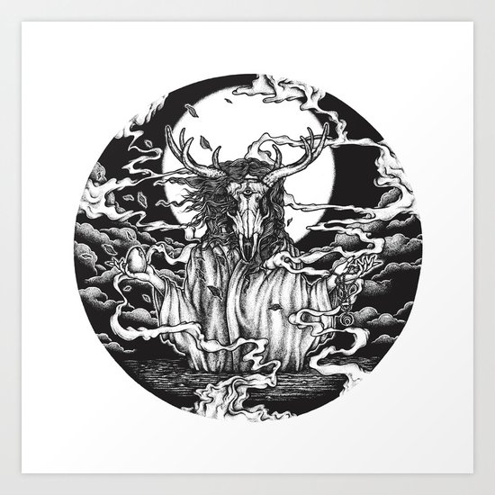 DREAMTIME - WHITE Art Print