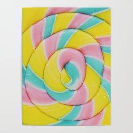 Pastel Rainbow Lollipop Poster