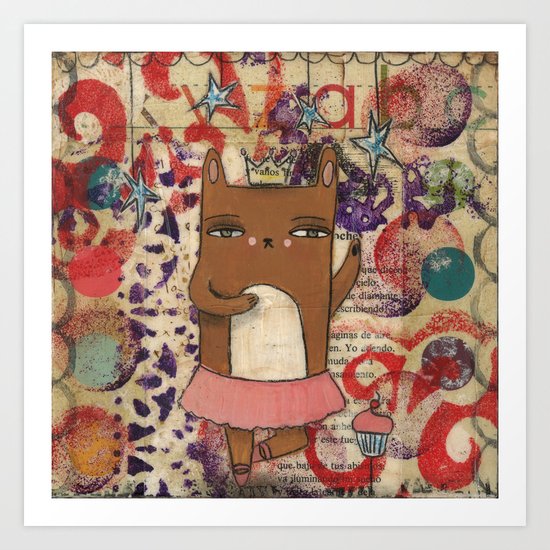Dancing Bear Art Print